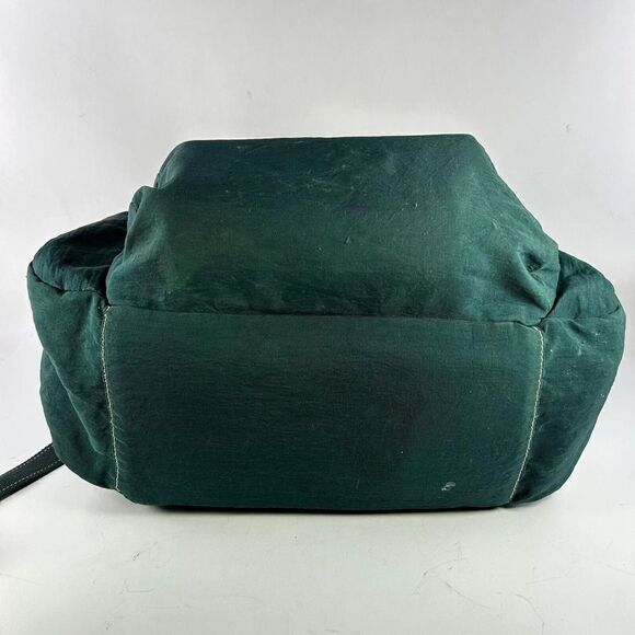 VTG Eddie Bauer Backpack Forest Green Classic Zipper Hiking Outdoor Casual Bag - Picture 4 of 12